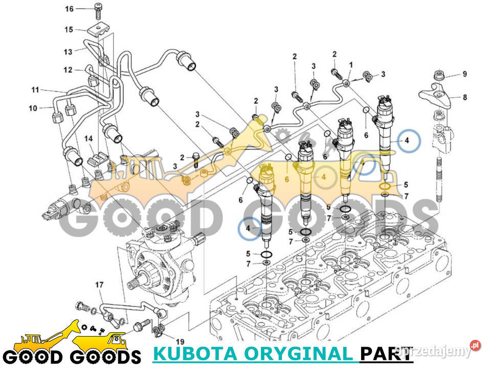 KUBOTA WTRYSKIWACZ COMMON RAIL V3800 1J50053051 mazowieckie Władysławów