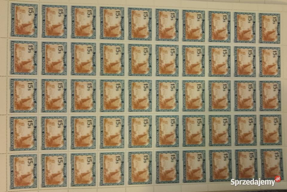 Arkusze znaczków Indonesia 19481949 Vienna zachodniopomorskie Pyrzyce