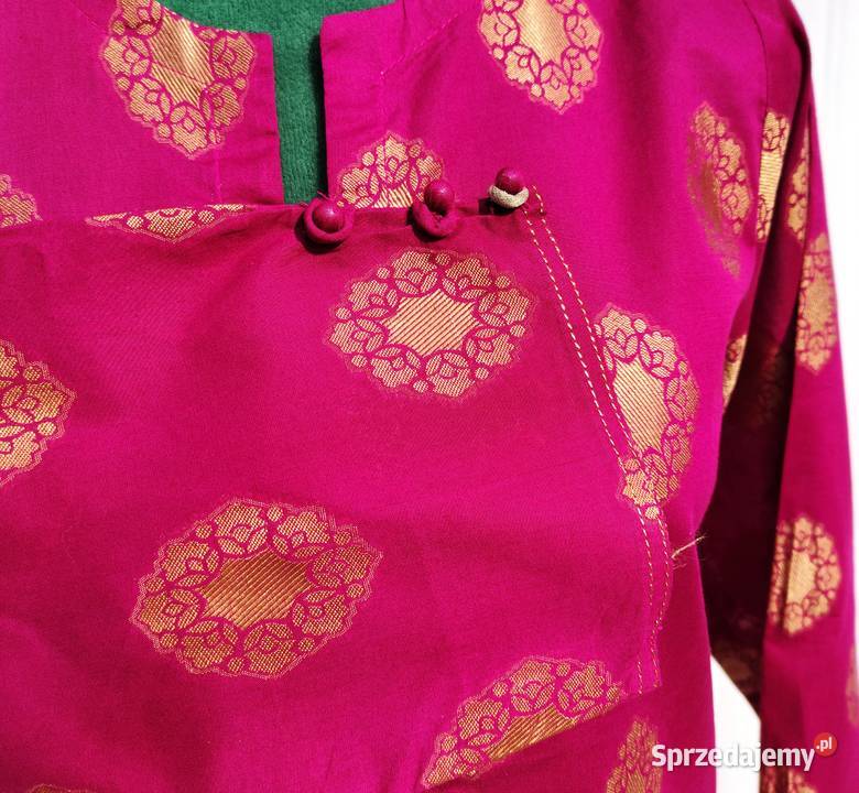 Tunika różowa złota S 36 orientalna indyjska Szczecin
