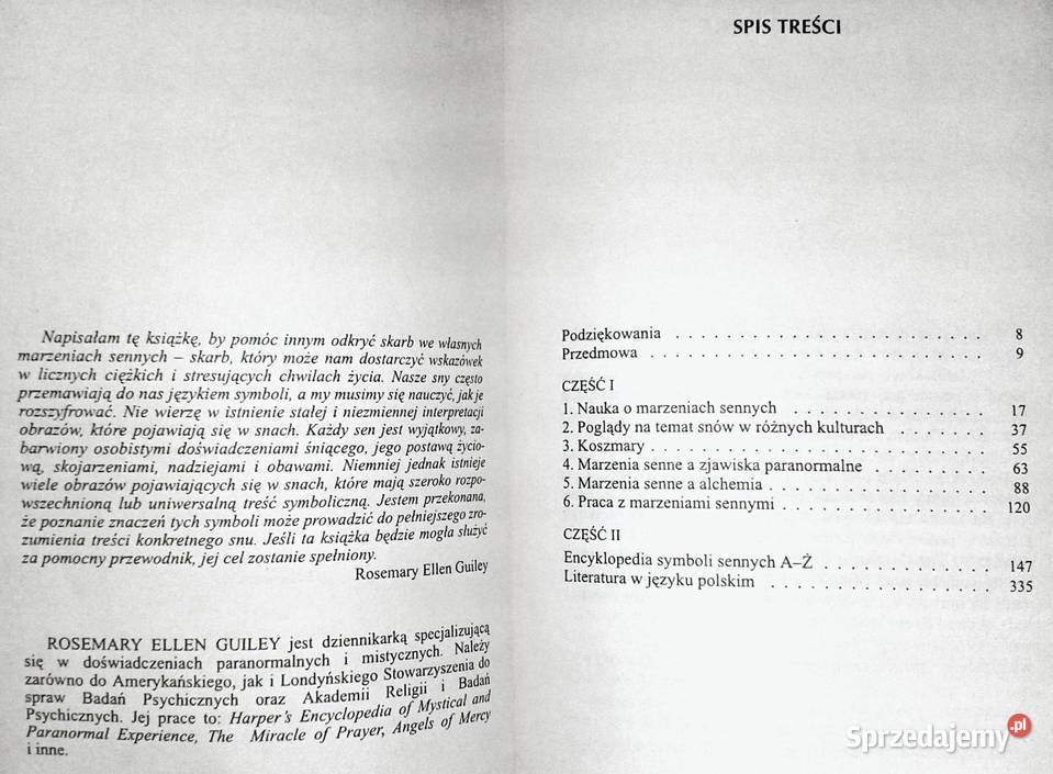 Sennik Symbole i interpretacja Rosemary Ellen Chełm sprzedam
