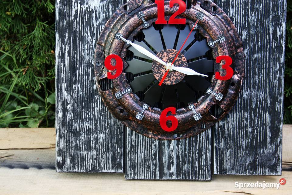 Duży moto zegar docisk sprzęgła patyna loft Dębica