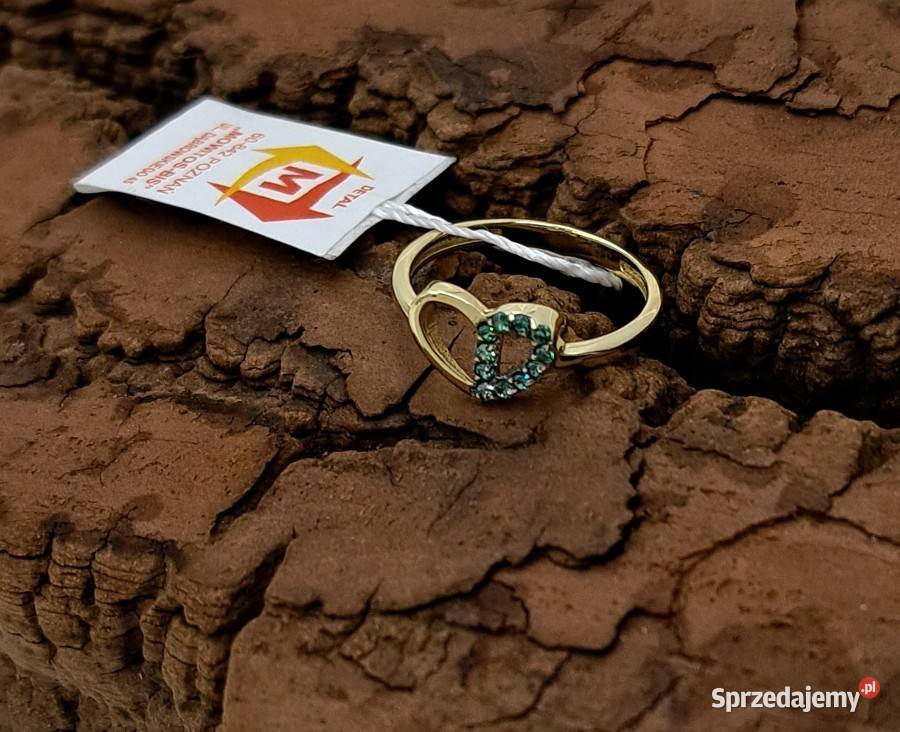 Pierścionek r11 Złoty pr333 Serduszko z Poznań