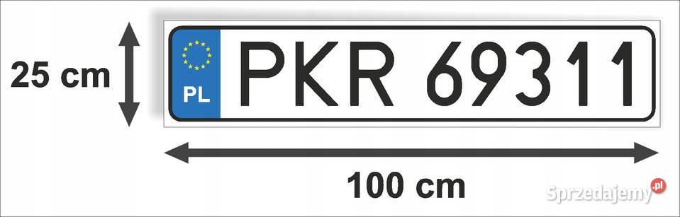 NAKLEJKA NUMERY REJESTRACYJNE TIR WANNA NACZEPA Naklejki Kobierno