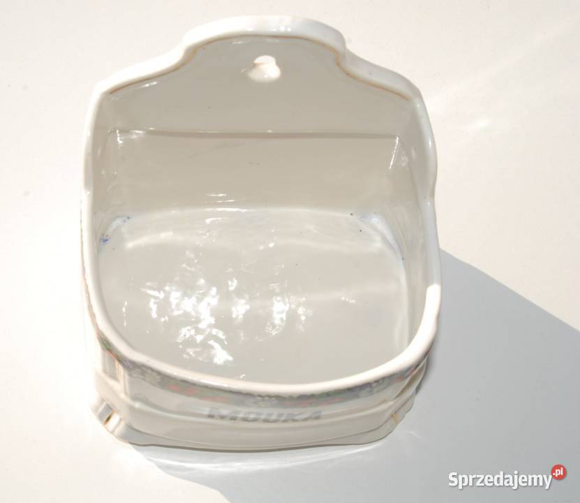 Stary porcelanowy pojemnik na mąkę antyk unikat śląskie Cieszyn