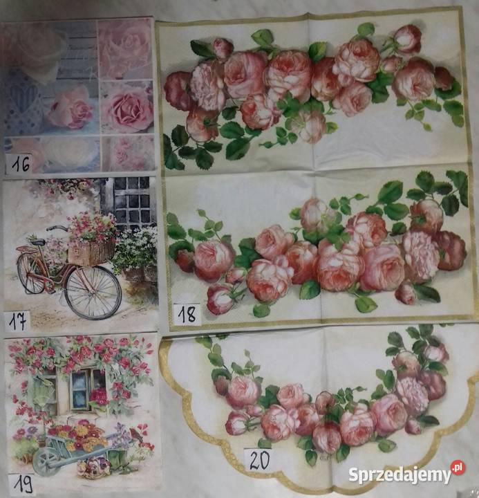 Serwetki decoupage dziewczynki kwiaty ornamenty Laskowiec