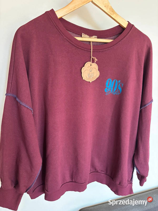 Bordowa bluza damska oversize vintage 90s Made zachodniopomorskie Szczecin