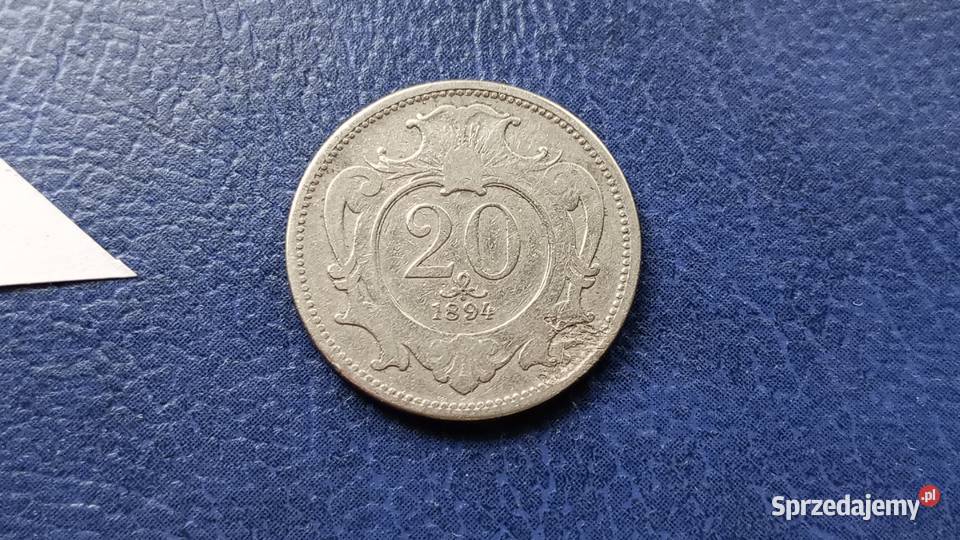 Stare monety 20 halerzy 1894 Austria Lesko