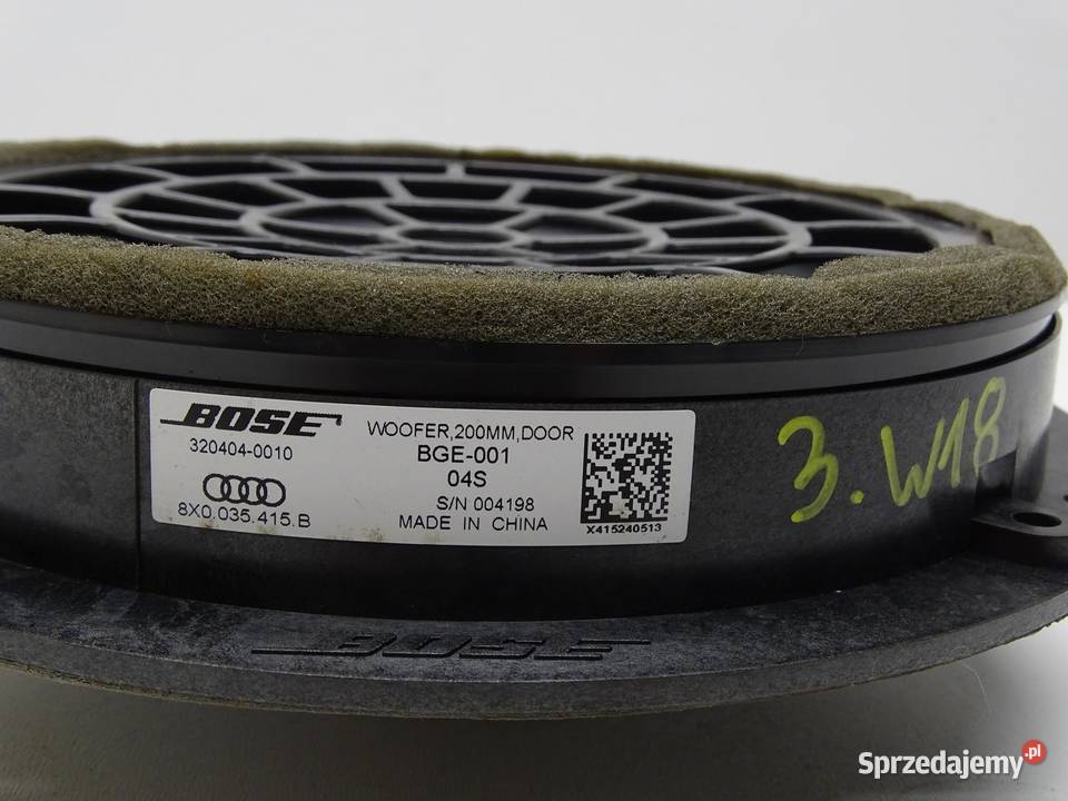 GŁOŚNIK DRZWI PRZÓD PRZEDNI BOSE 8X0035415B AUDI sprzedam