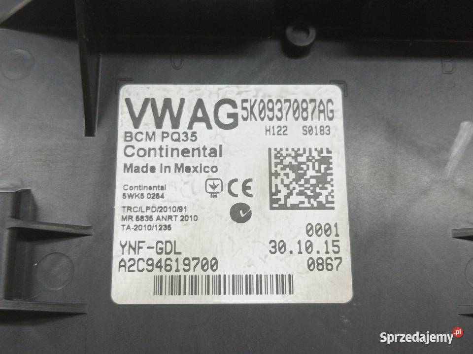 MODUŁ 5K0937087AG BCM PQ 35 VW Volkswagen Jetta