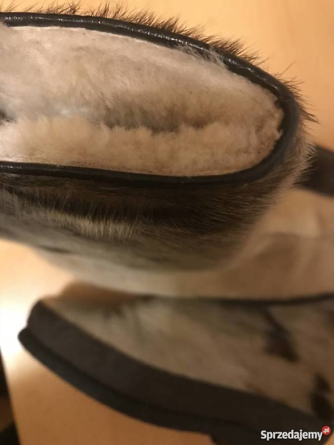 Śniegowce z foki brązowy/beżowy śląskie Pyskowice sprzedam