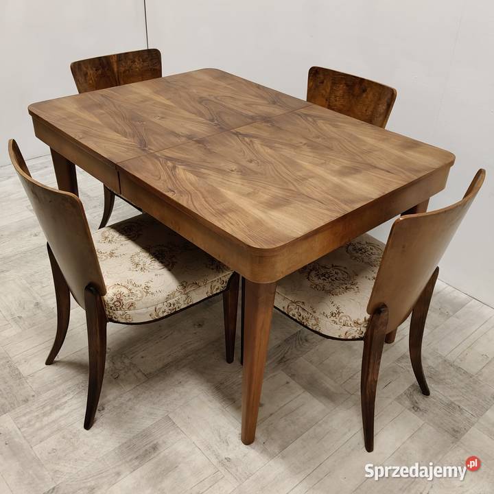 stół art Deco Halabala design Czechosłowacja łódzkie Radomsko