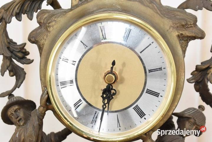 Zegar Kominkowy Stojący Porcelana Brąz Kraków