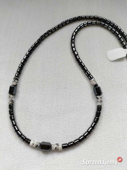 Koraliki męskie hematyt z jaspisami