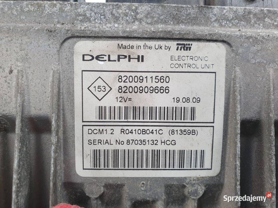 KOMPUTER SILNIKA ECU RENAULT CLIO III GRANDTOUR osobowe kujawsko-pomorskie Lipno