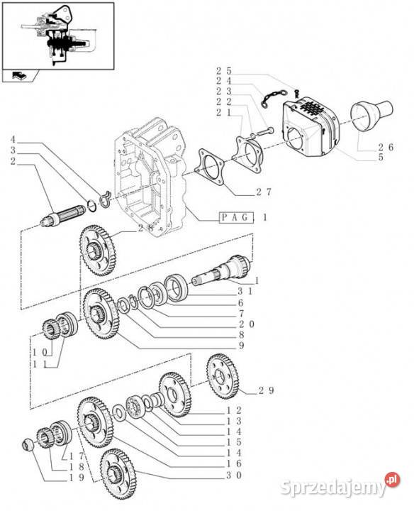 Holland T6010 Koło zębate 87373869