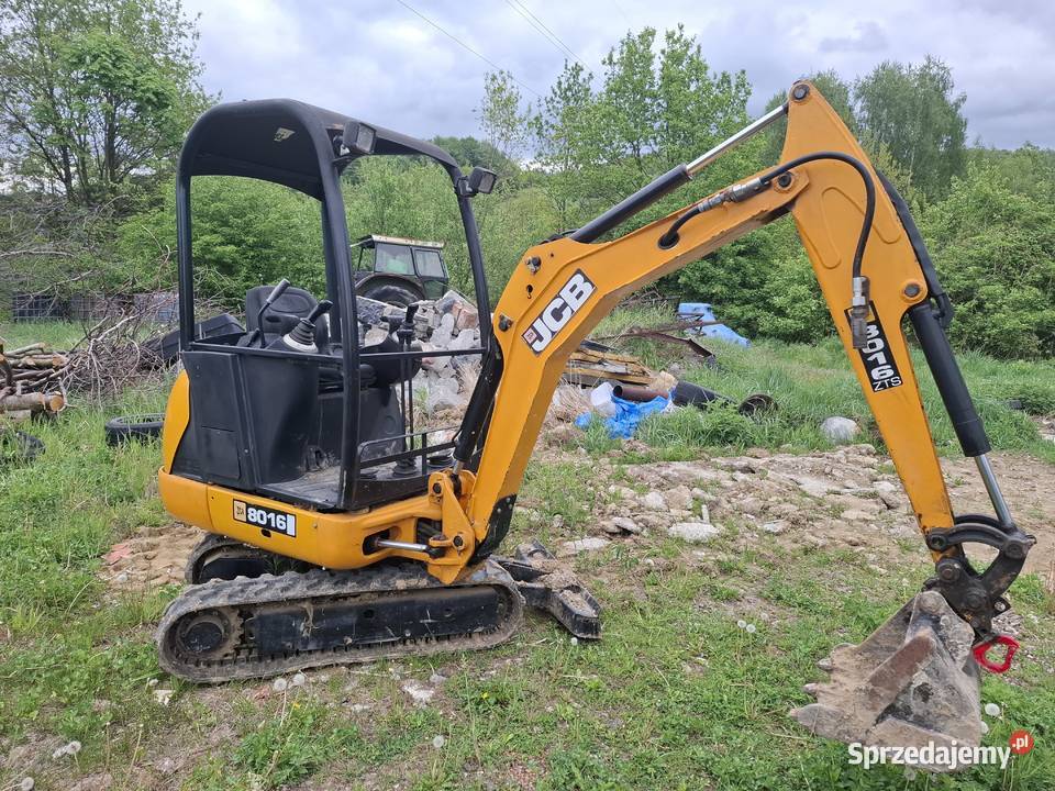 Minikoparka JCB 8016 2014r zestaw z lawetą Dębica