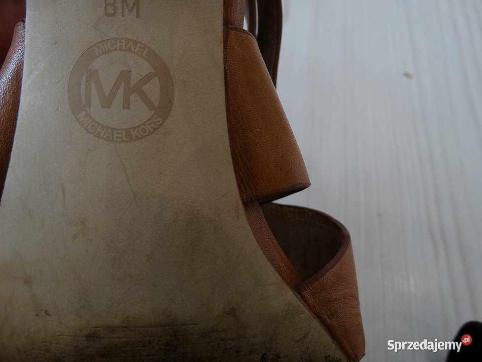 Buty Sandały Skórzane Skóra Naturalna Camelowe Łomża sprzedam