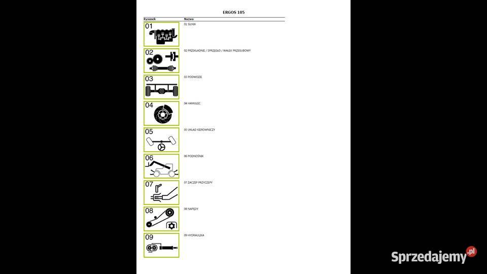 CLAAS ERGOS 105 katalog części POLSKU Gdańsk