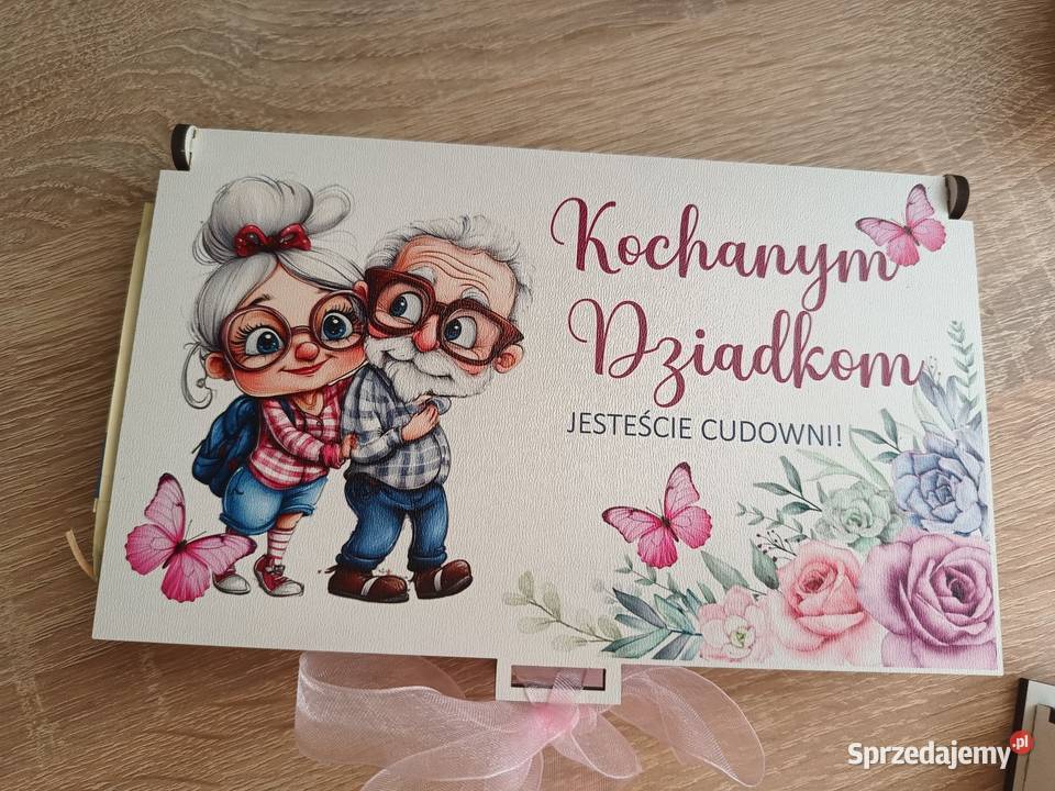 Prezent na Dzień Babci i Dziadka Drewniane wielkopolskie