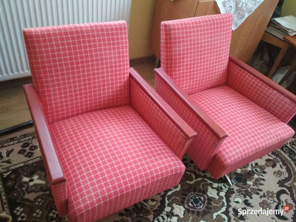 Vintage Obrotowe fotele PRL