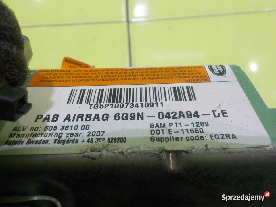 FREELANDER II 08r AIRBAG poduszka pasazera Suków