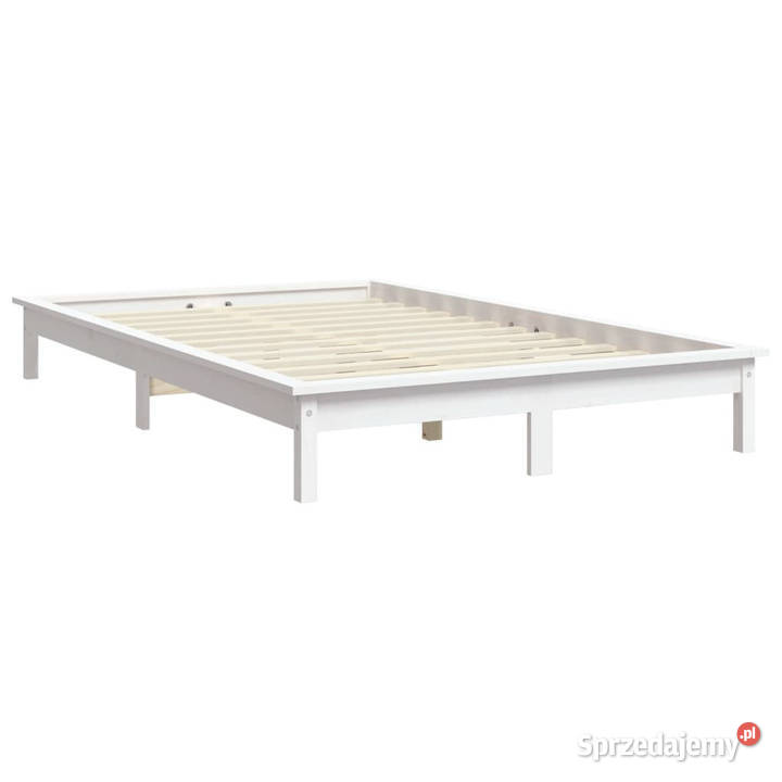 Rama łóżka biała lite drewno sosnowe 140 x 200 mazowieckie Warszawa