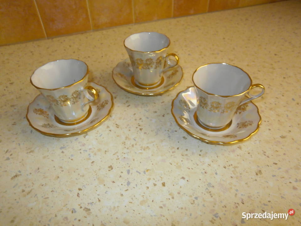 Porcelana KOROSTEN Ukraina filiżanki 3 ładne