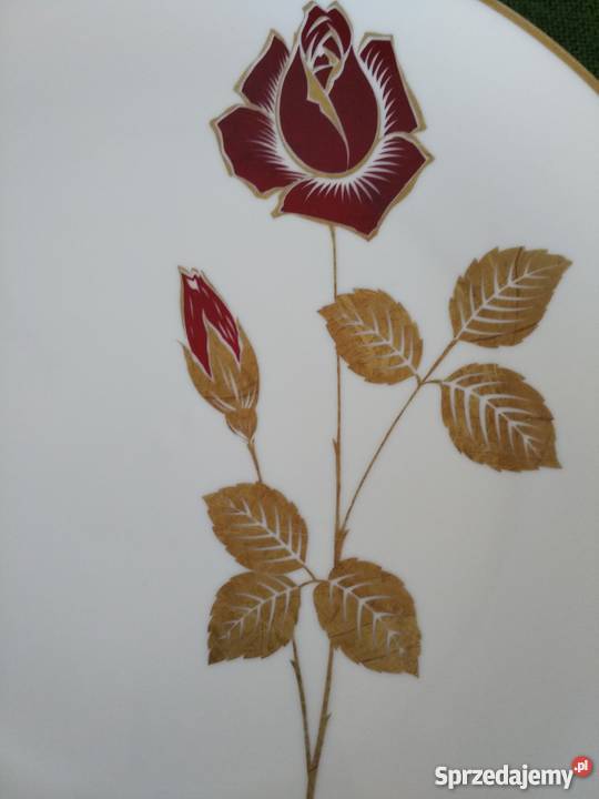 Patera talerz róża porcelana sygnowana Ropa