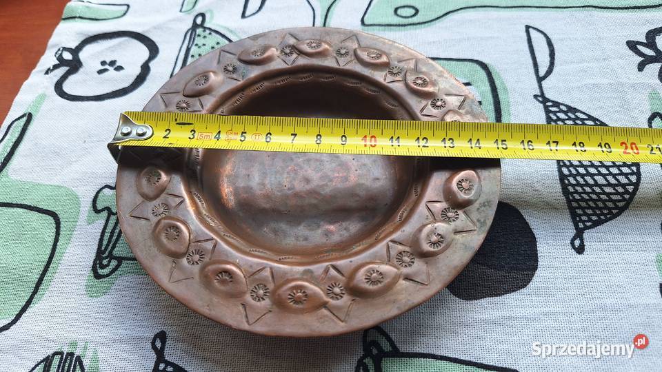 Stary spodek miseczka miedziana patera vintage Legionowo
