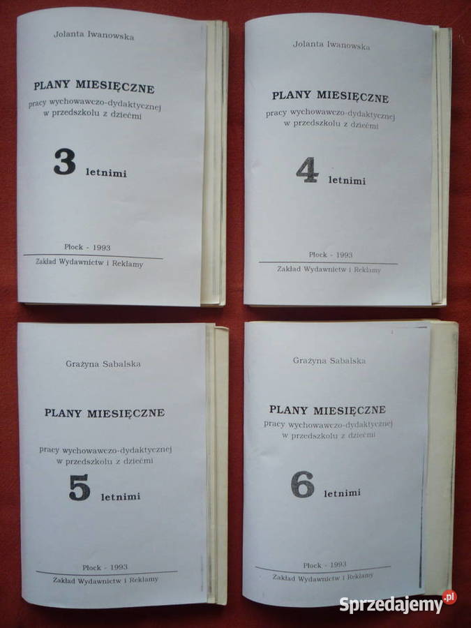 Plany miesięczne 3-latki, 5-latki, 6-latki Przedszkole