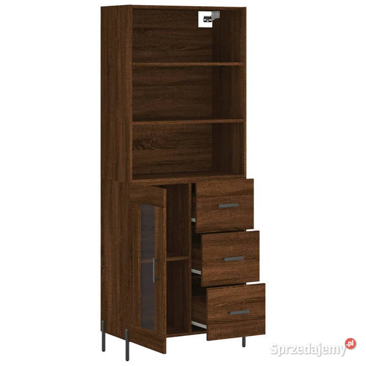 Witrynka brązowy dąb 695x34x180 materiał mazowieckie sprzedam