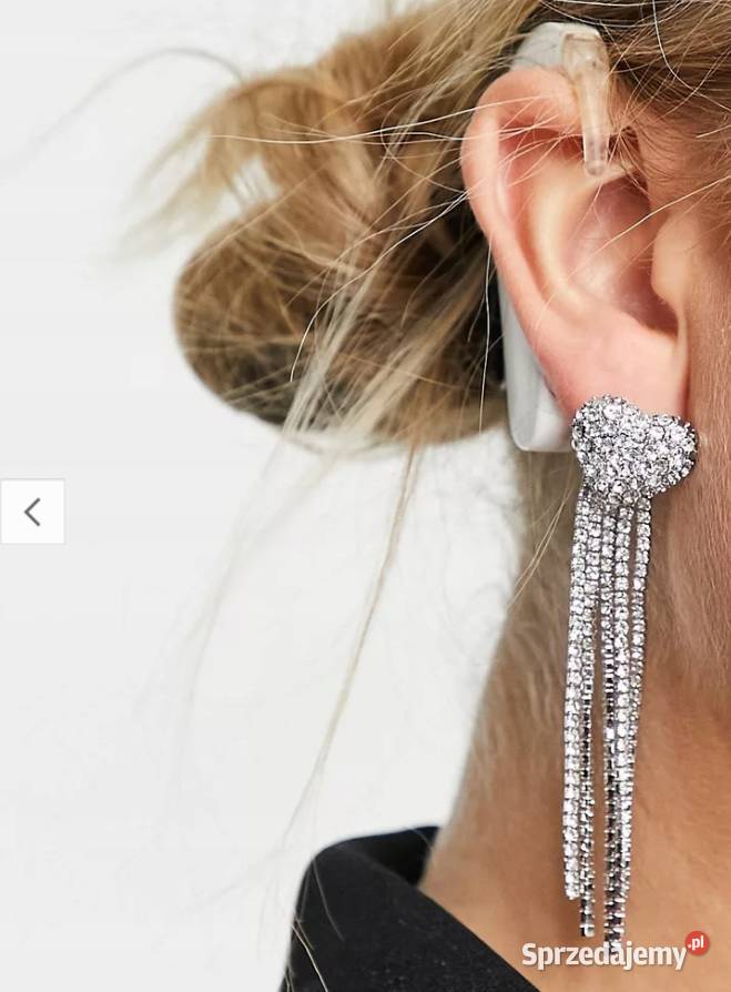 ASOS Długie bogato zdobione kolczyki ślubne Dodatki Kraków