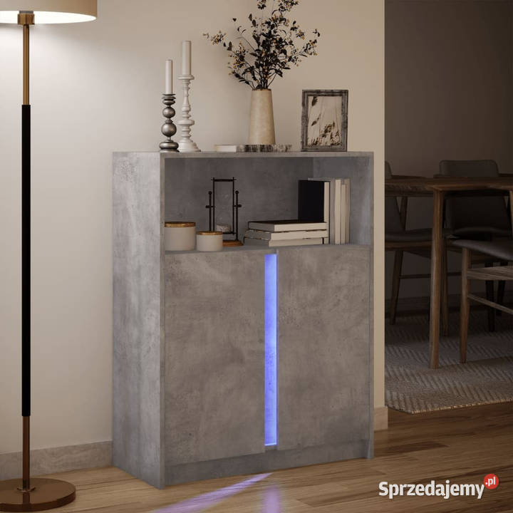 Szafka z LED szarość betonu 77x34x100 WM852148 mazowieckie Warszawa