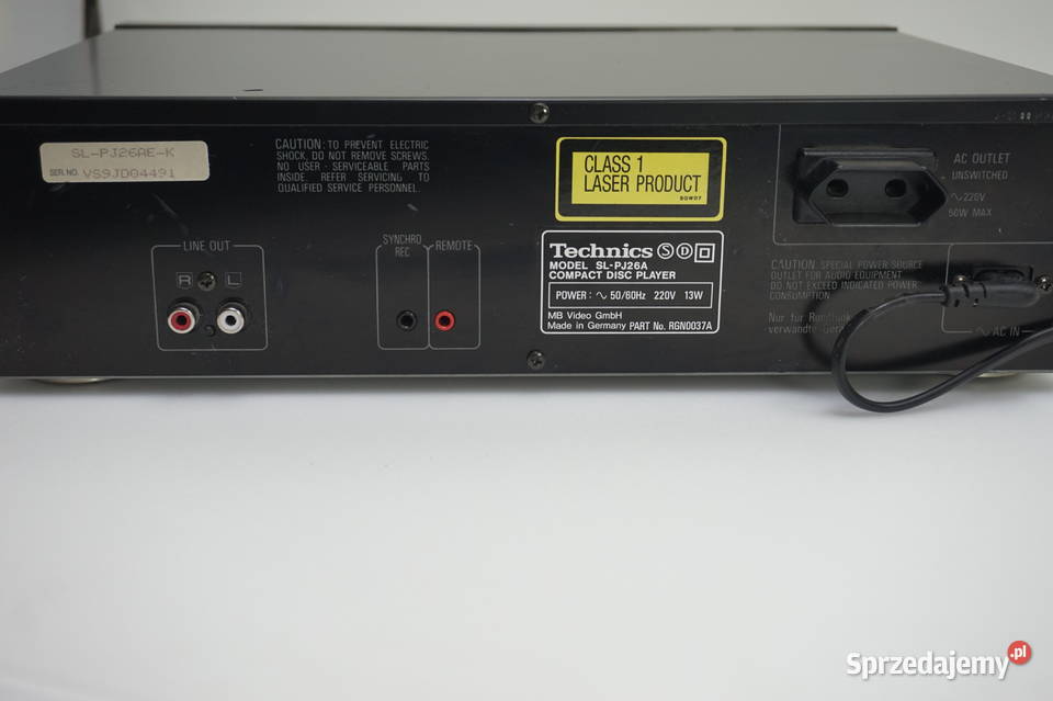 Odtwarzacz CD Technics SLPJ26A Sprawny Wysyłka Odtwarzacze CD i MD Dąbrowa Tarnowska