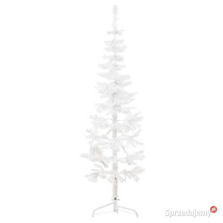 vidaXL Smukła choinka połówka ze stojakiem Boże Narodzenie