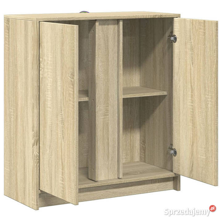 Szafka z LED dąb sonoma 77x34x85 materiał Warszawa sprzedam