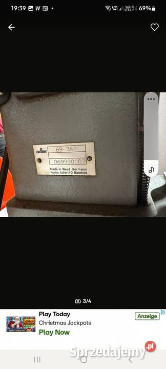 Maszyna kaletnicza Adler prawa cylindryczna śląskie Cieszyn