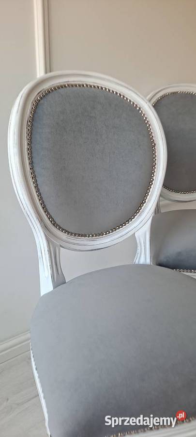 Soulowe szare krzesło Medalion Shabby Chic zachodniopomorskie Szczecin