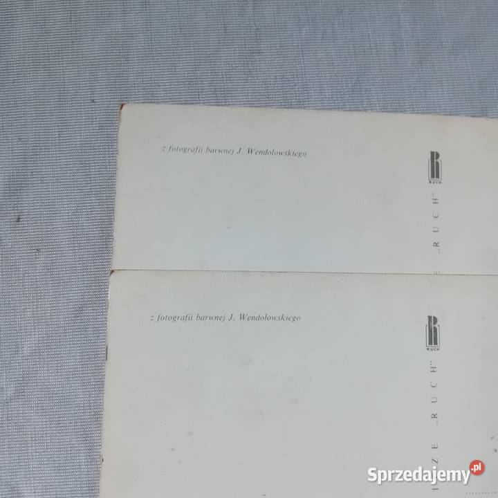Dwie pocztówki wielkanocne z pisankami RUCH 1972 wielkopolskie Koźminek