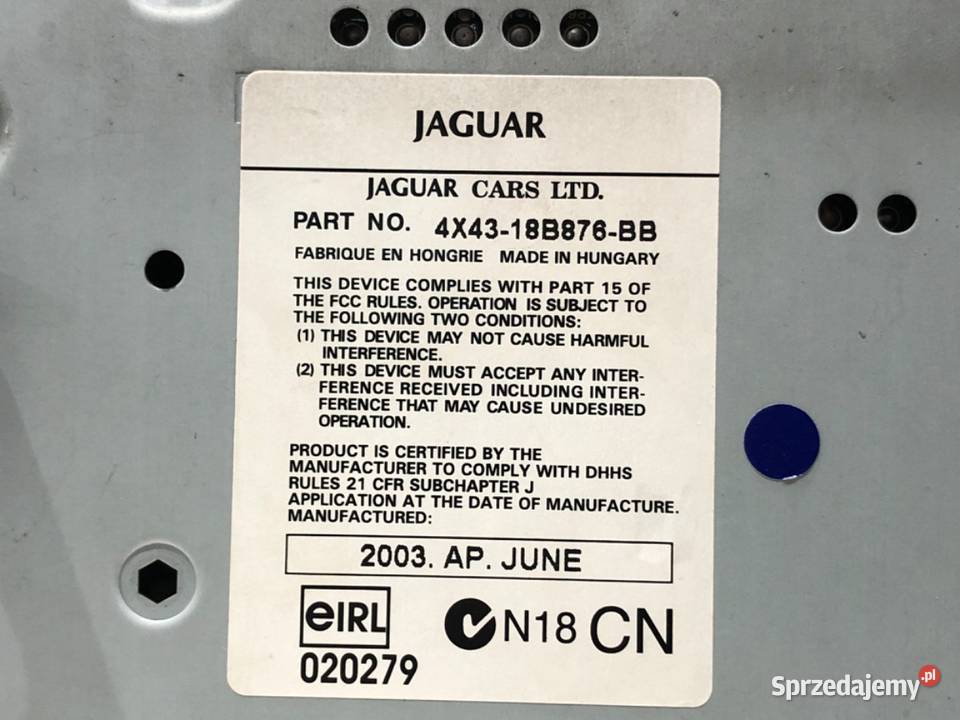 RADIO JAGUAR XTYPE I 1X4310E889FB 0109