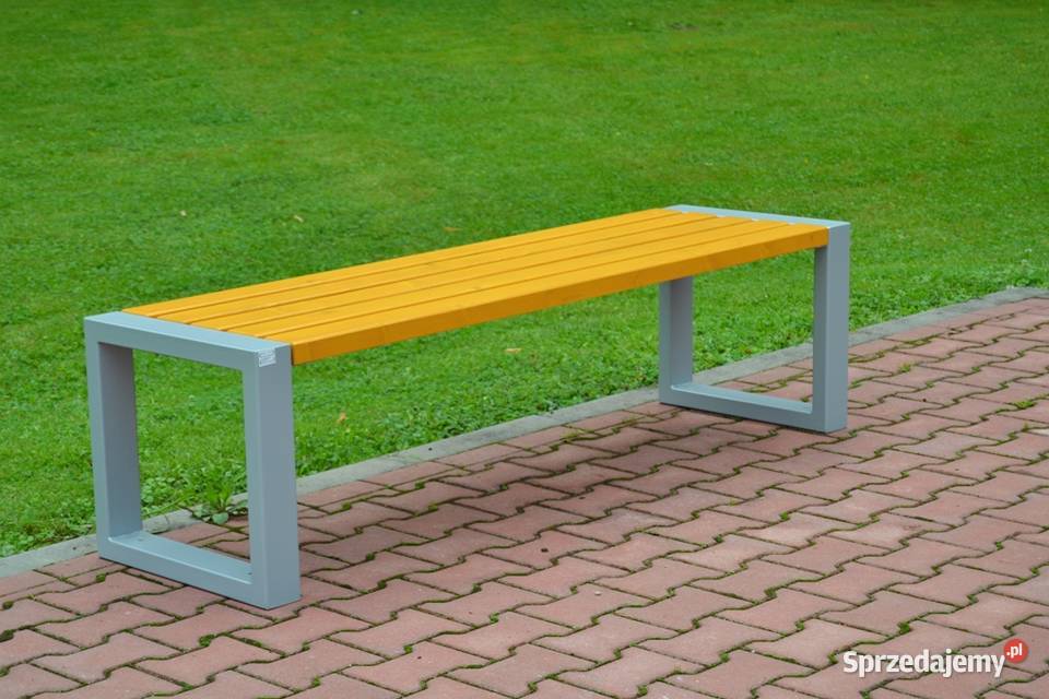 Ławka parkowa bez oparcia miejska ogrodowa loft metal Warszawa