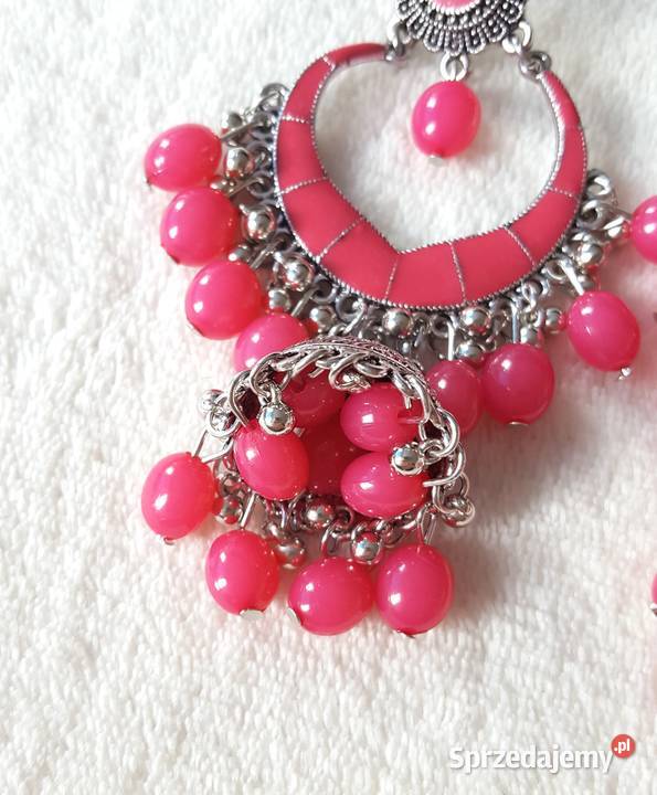 Długie kolczyki orientalne jhumki kolor srebrny zachodniopomorskie Szczecin