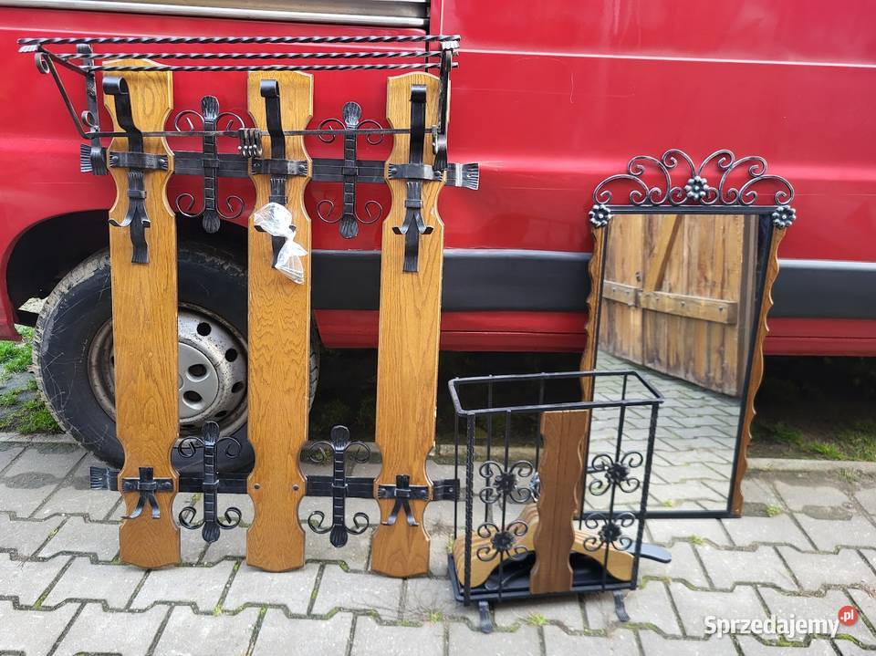 ładna stara garderoba dębowa z wieszakami antyk Sypniewo sprzedam