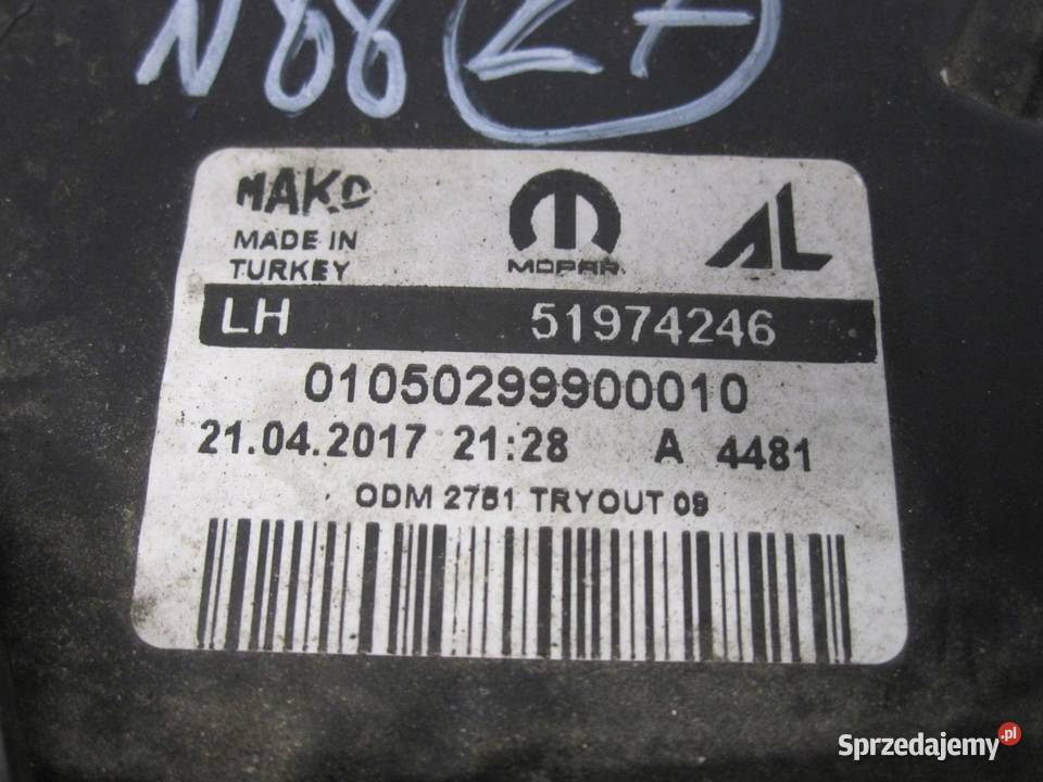FIAT DOBLO 17r lampa lewa przód 51974246 ANGLIK Lampy przednie świętokrzyskie Kielce