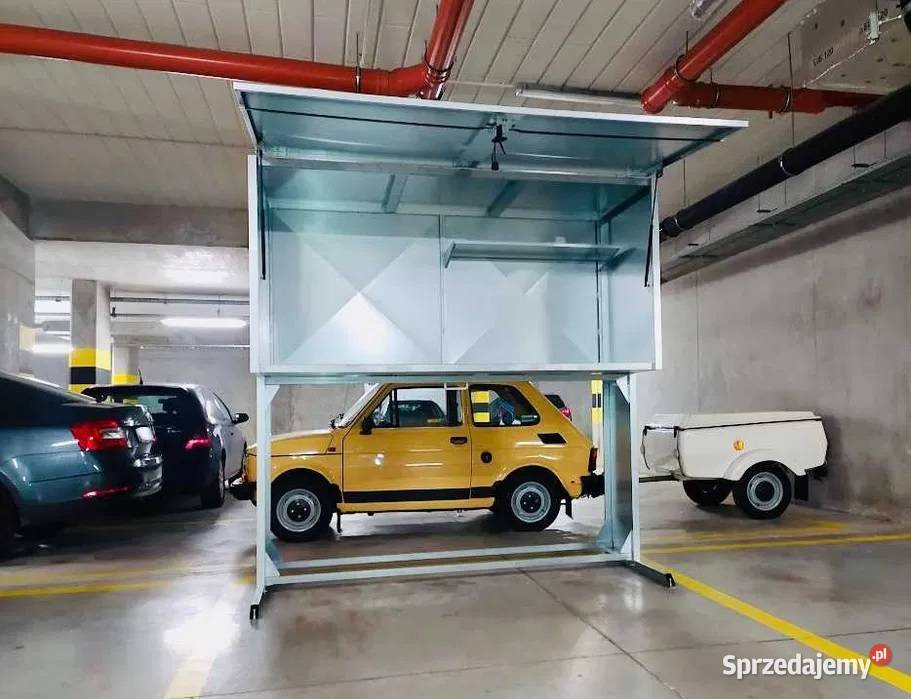 Schowek na rower box parkingowy zabudowa w hali Gdańsk