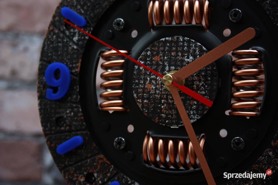 Zegar stojący sprzęgło scrap metal art loft Wyposażenie wnętrz Dębica