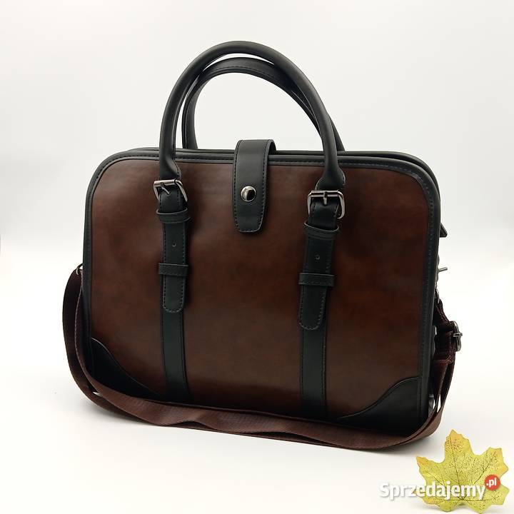 Teczka aktówka torba biznesowa skórzana na ramie 36cm Zawiercie