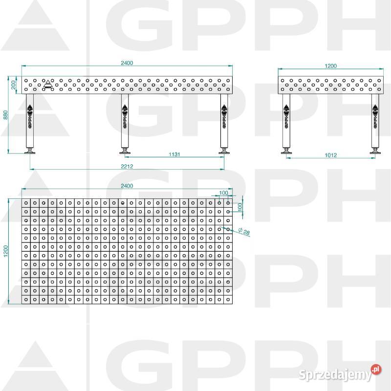 Stół spawalniczy PLUS 12mm GPPH Sanok