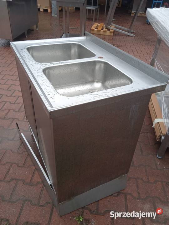 Stół z 2 zlewami drzwi skrzydłowe 90x60x85 dolnośląskie Wrocław