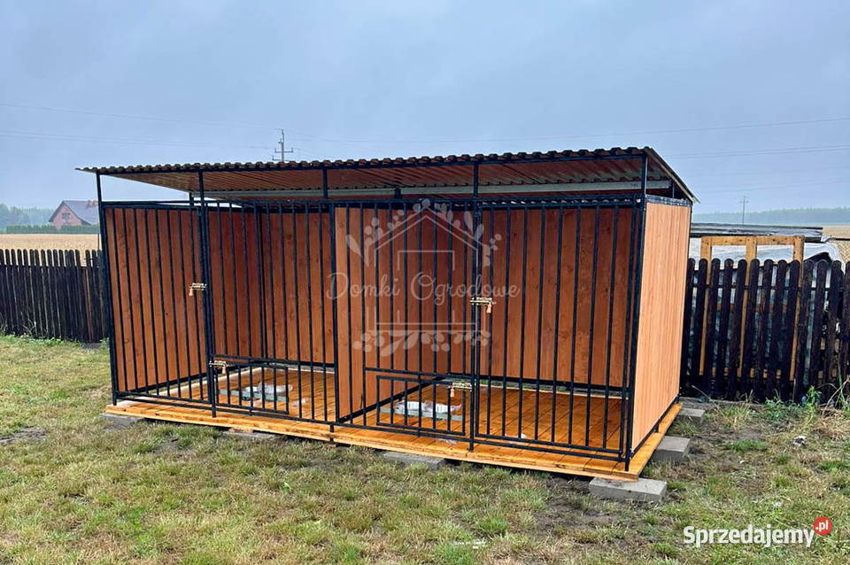 Kojec psów 4x2m drewniana podłoga uchwyt na Rybnik